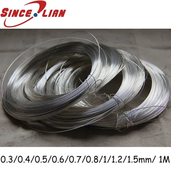 0.3-1.5mm 925 Sterling Silver wire metal thread silver string silver line for Necklace Bracelet Earring Wire DIY 1 meter