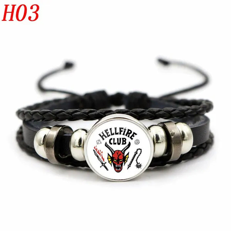 12 Styles Stranger Things 4 Hellfire Club Time Gem Bracelets & Bangles for Unise