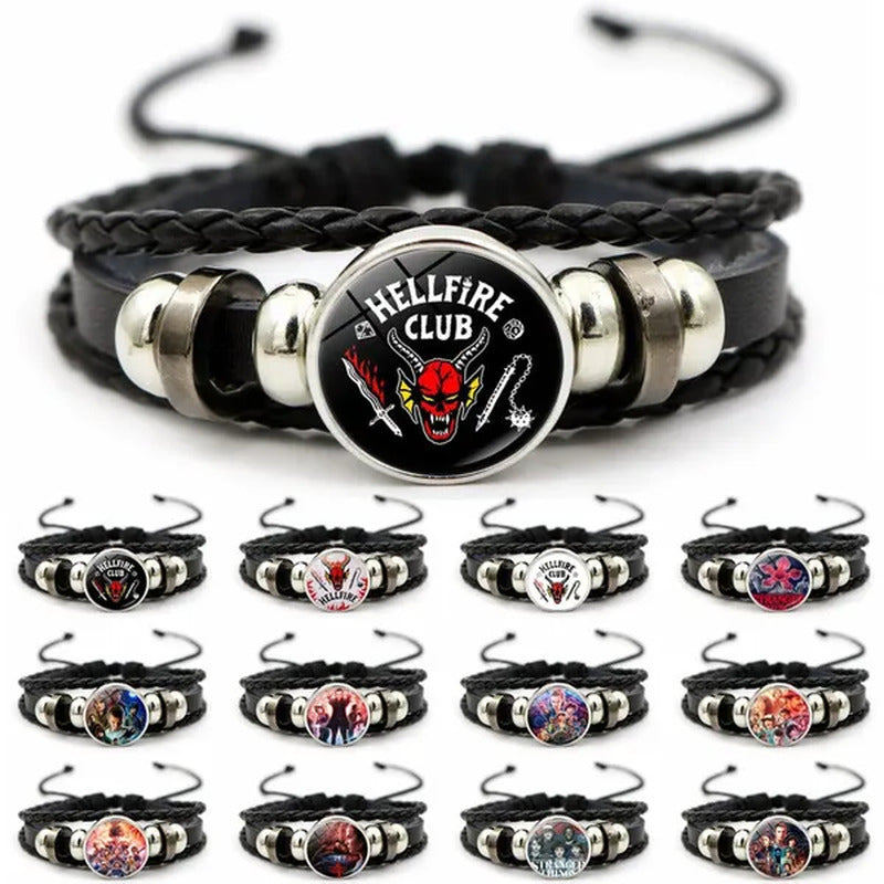 12 Styles Stranger Things 4 Hellfire Club Time Gem Bracelets & Bangles for Unise