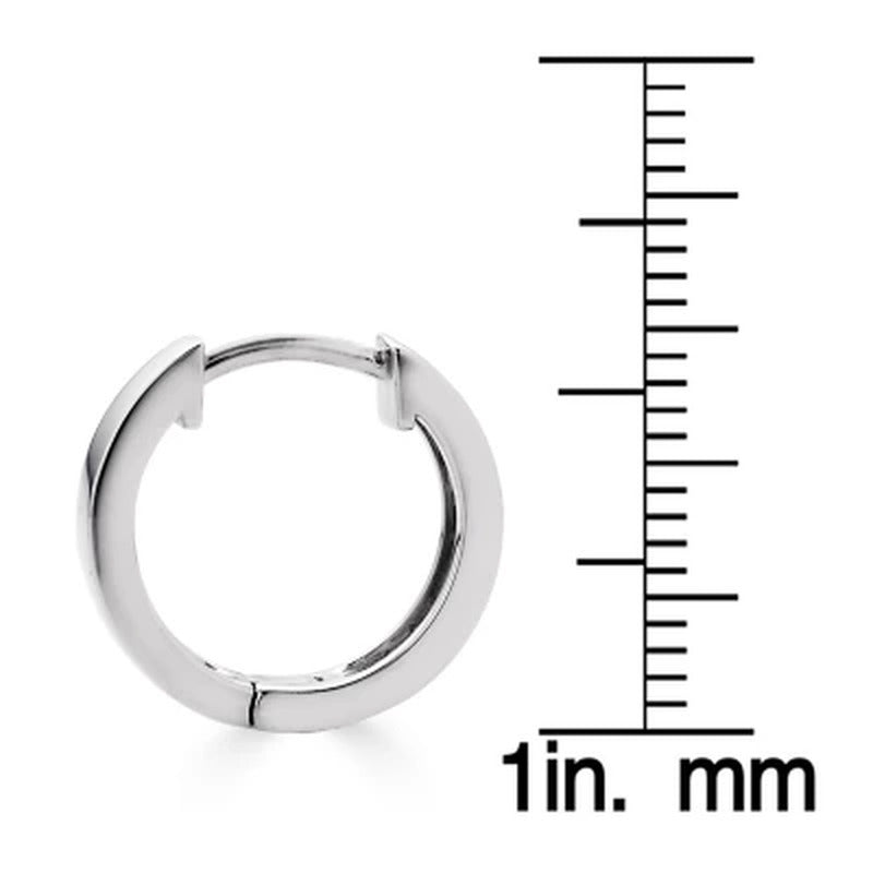 0.16 CT. T.W. Diamond Huggie Hoop Earrings in Sterling Silver