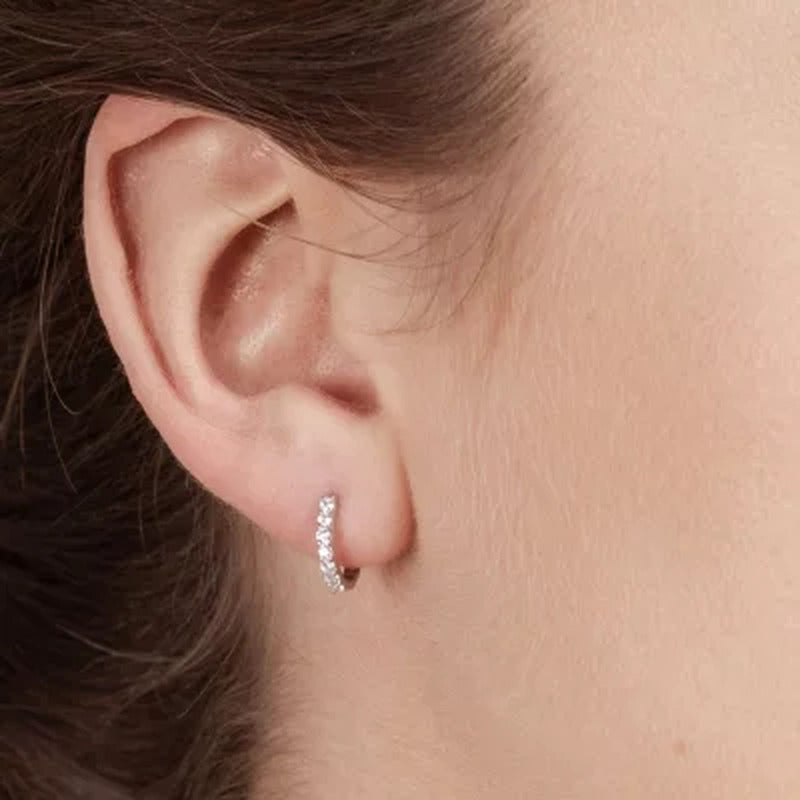 .23 CT. TW. Diamond Hoop Earrings in 14K Gold (H-I, I1)