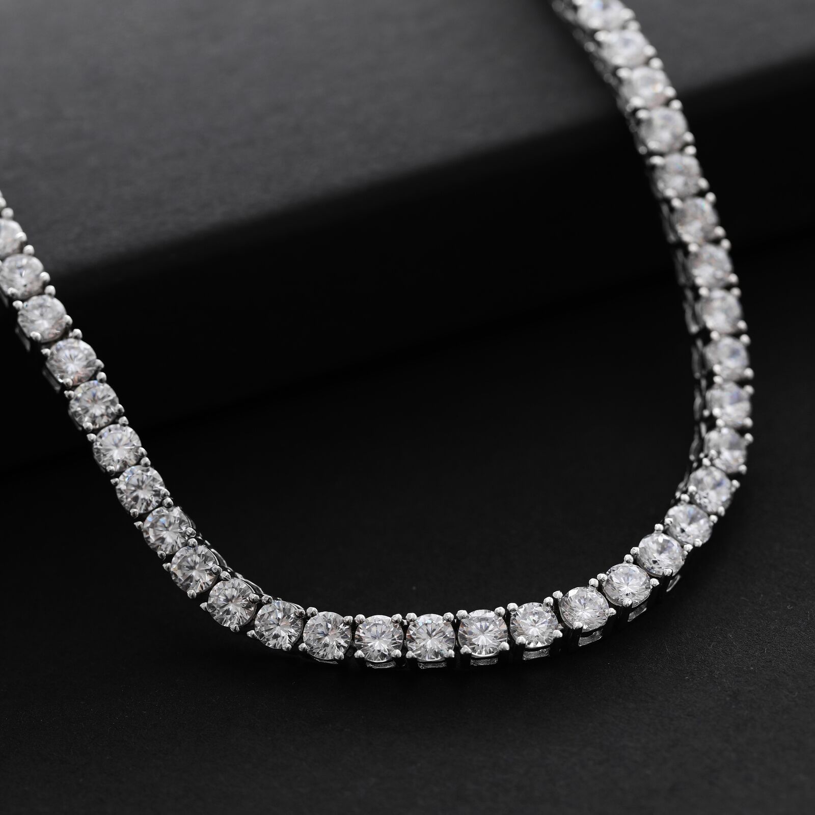 100% 925 Sterling Silver Full 3Mm/4Mm Luxury High Carbon Diamond Tennis Chains