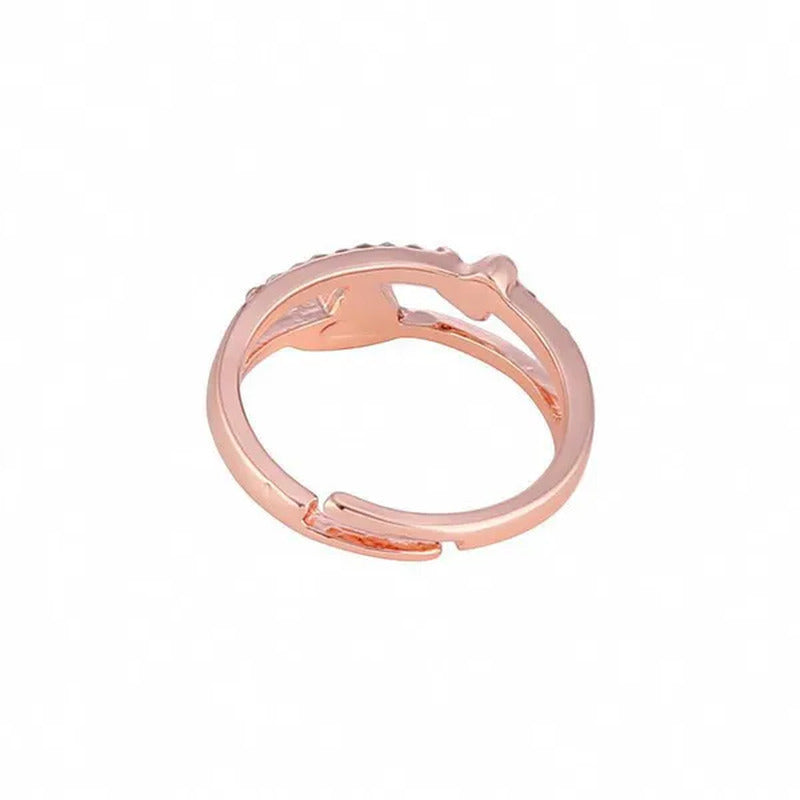 1 Pc New Cute Women Copper Ring Heart Shape Rings Girl Daily Casual Party Gemsto