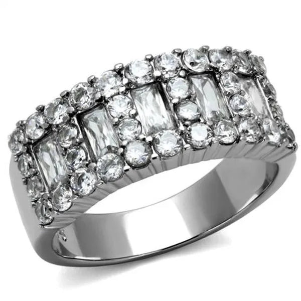 1.77 Ct Cubic Zirconia Stainless Steel Cocktail Fashion Ring Women'S Size 5-10